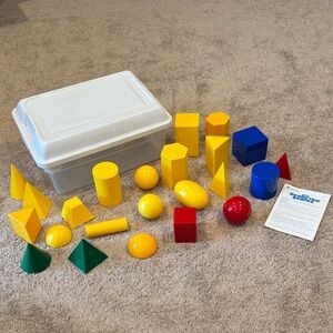 Learning Resources 3D Geometric Plastic Shapes